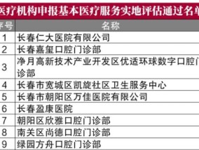 吉林市新增医保定点医院有哪些